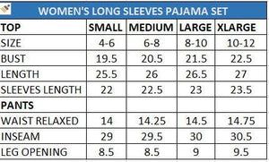 Women's Long Sleeves Floral Pajama Set: Xlarge / Navy