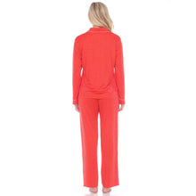 Long Sleeves Pajama Set: RED / XLARGE