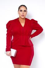 Plus Size Hailey Mini Dress - Red